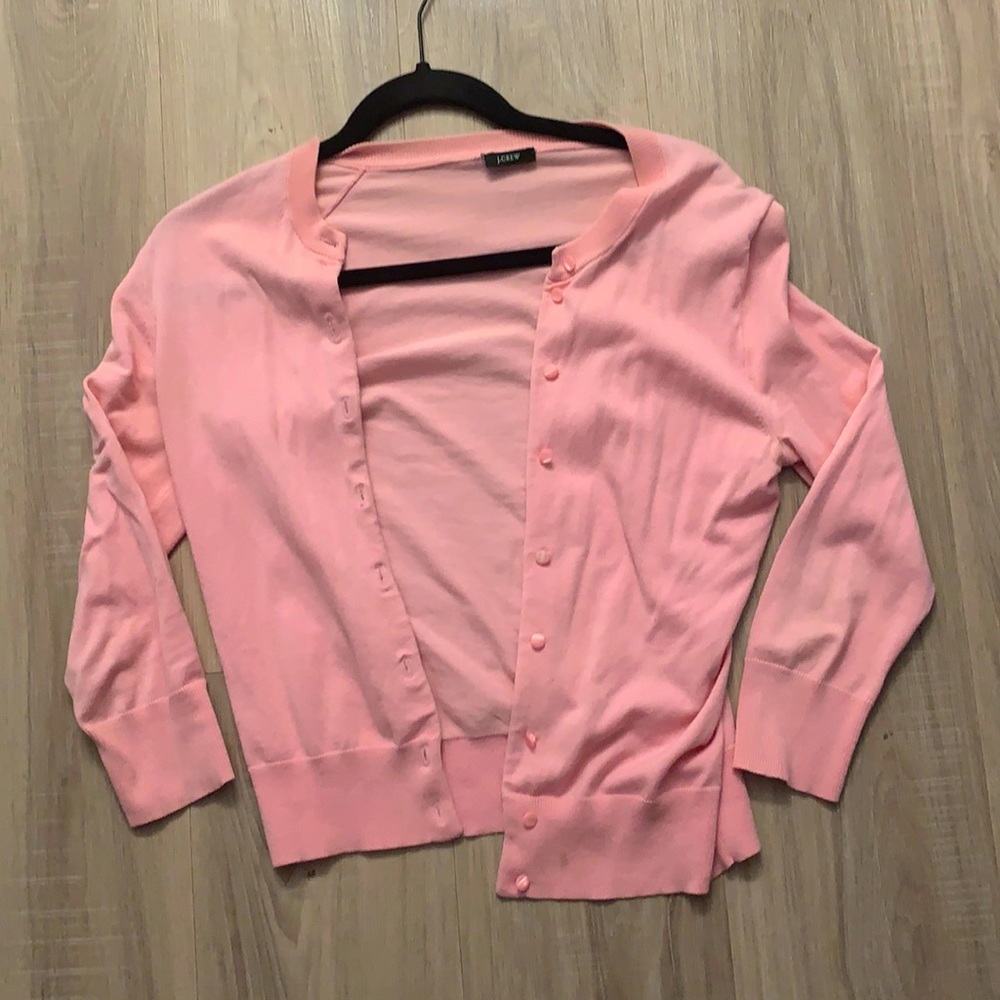 J.Crew Light Pink Cardigan 3/4 Sleeves